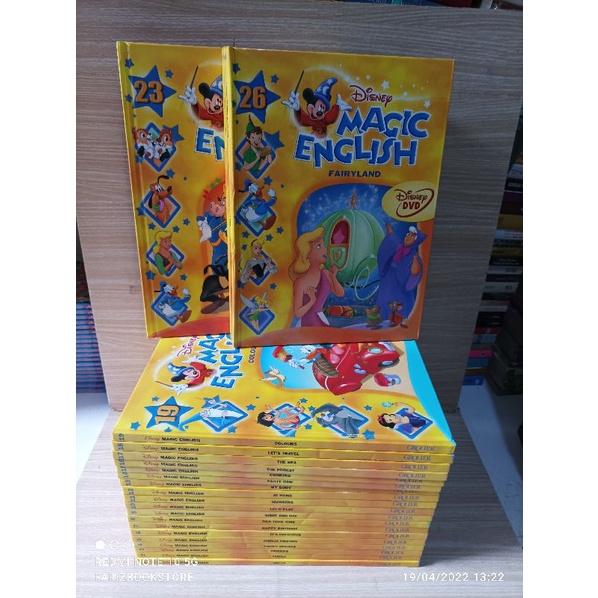 Buku Pengetahuan Anak Grolier Disney Magic English Paket 26 Buku Dan 26 DVD
