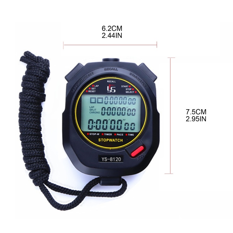 Zzz Stopwatch Timer Dengan Lanyard Untuk Pria / Wanita