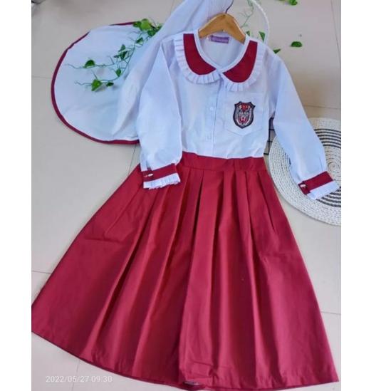 (BEST SELLER) Baju Gamis Seragam Sekolah SD Anak Perempuan / Seragam Merah Putih & Pramuka