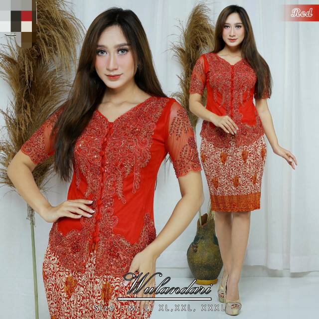 Kebaya tulle payet - kebaya lengan pendek - kebaya furing wulandari terbaru kebaya natalia // Kebaya Natalia Terbaru // Kebaya Payet Premium // Kebaya Natal