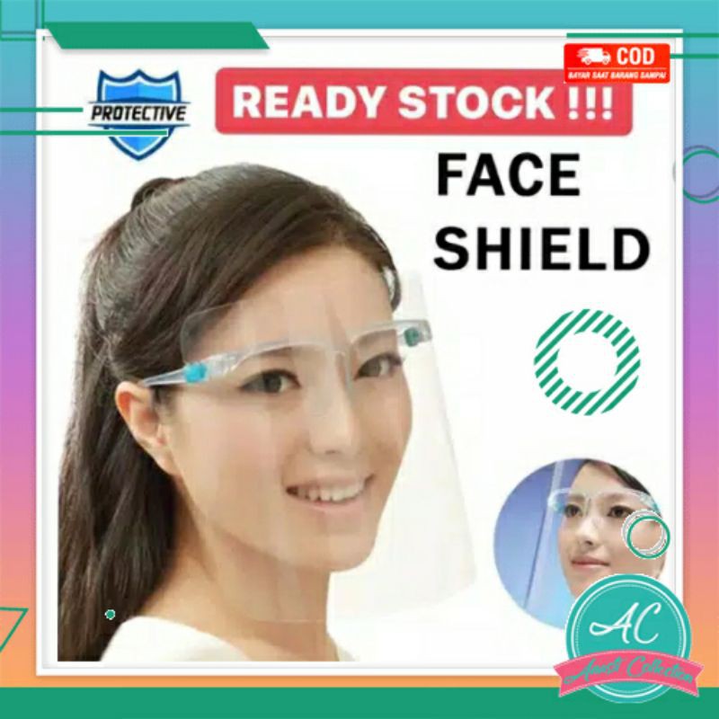 Face shield kacamata mask Nagita FaceShield anti spray Mask Kacamata Visor virus Protection