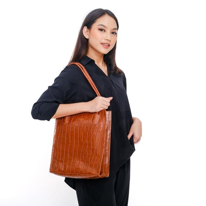 New Tote Bag Croco Tas Tote Bag Wanita Korea By Zorra Tas Bahu Wanita