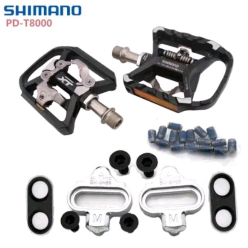 Pedal 2 in 1 Cleat Mtb Shimano PD-T8000 Deore XT . Clip Pedals flat  ... code 726663001