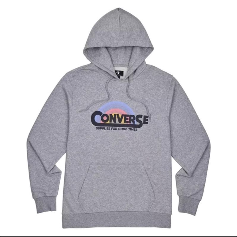 Converse Classic Script Pullover Hoodie Grey size L