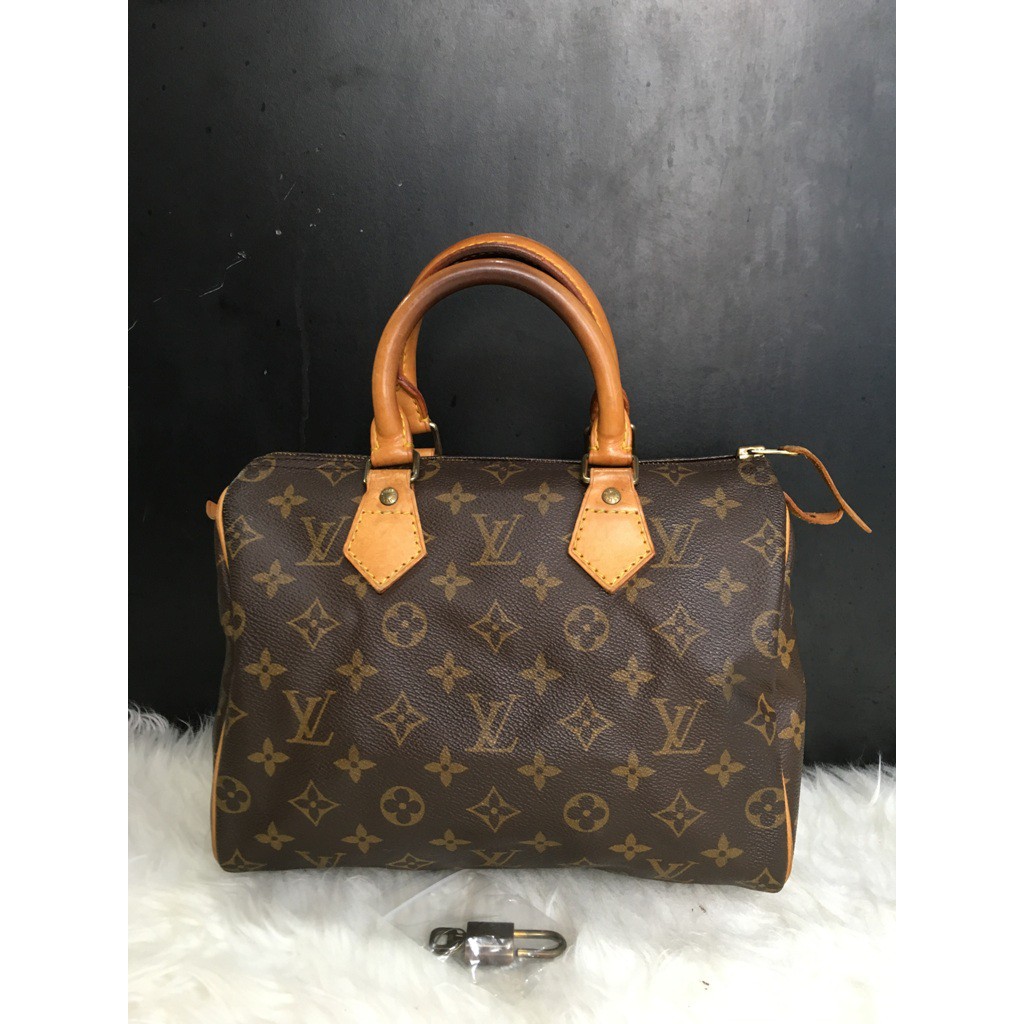  Tas  wanita  branded  LOUIS VUITTON SPEEDY 25 Monogram MI0912 
