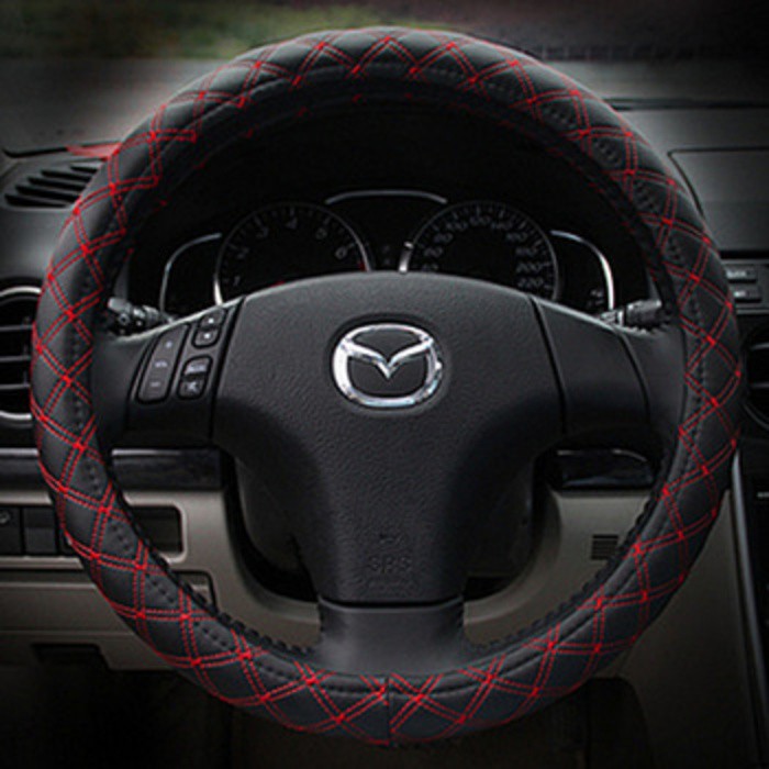 Cover Setir Motif Jahit - Cover Pelindung Stir - Sarung Stir - Steering Wheel Cover