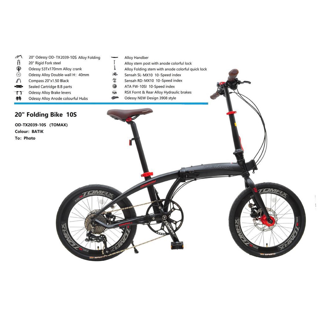Sepeda Lipat 20" Odessy Tomax