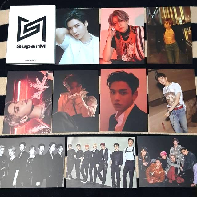 [SHARING] SuperM Postcard - Official Pop Up Taemin Baekhyun Kai Taeyong Ten Lucas Jopping Album