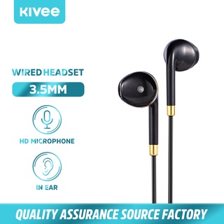 Kivee headset earphone gaming musik in ear Original Xiaomi oppo bass Klasik putih hitam universal