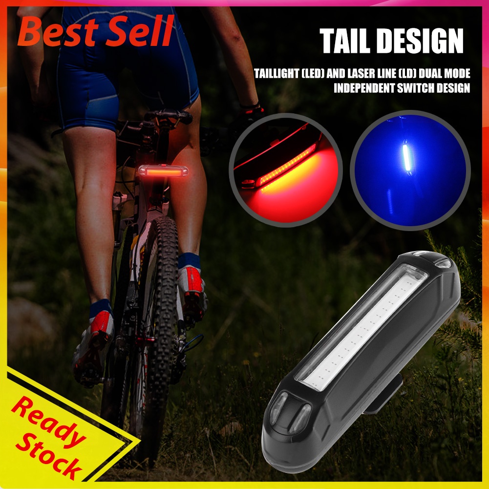 LED Mountain Bicycle Taillight USB Rechargeable Night Ridding Rear Lights