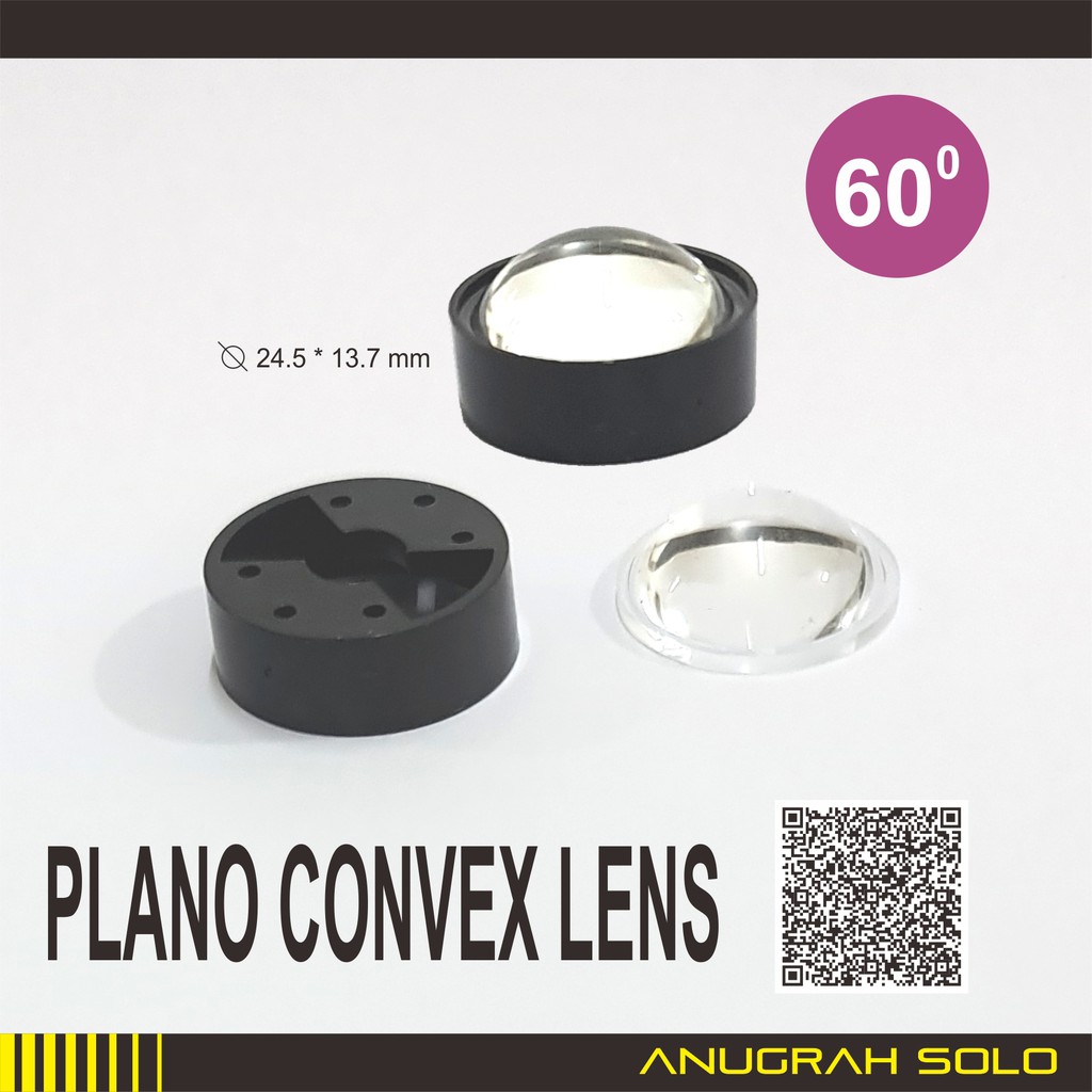 LENSA LED PLANO CONVEX LENS 60 DERAJAT HPL