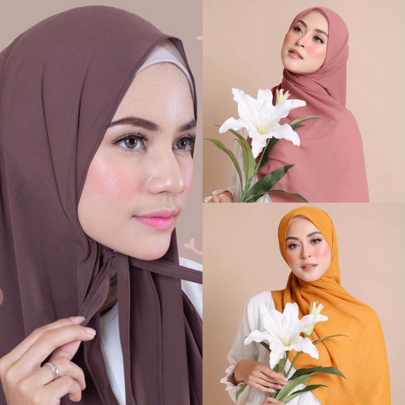 PASHMINA TALI DIAMOND ITALIANO Jahit tepi PASMINA INSTANT HIJAB TALI SABYAN