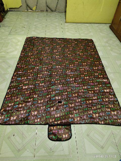 Tikar Lipat Orlin Original Untuk Piknik Ukuran Standart 200x150 Cm Motif Bunga