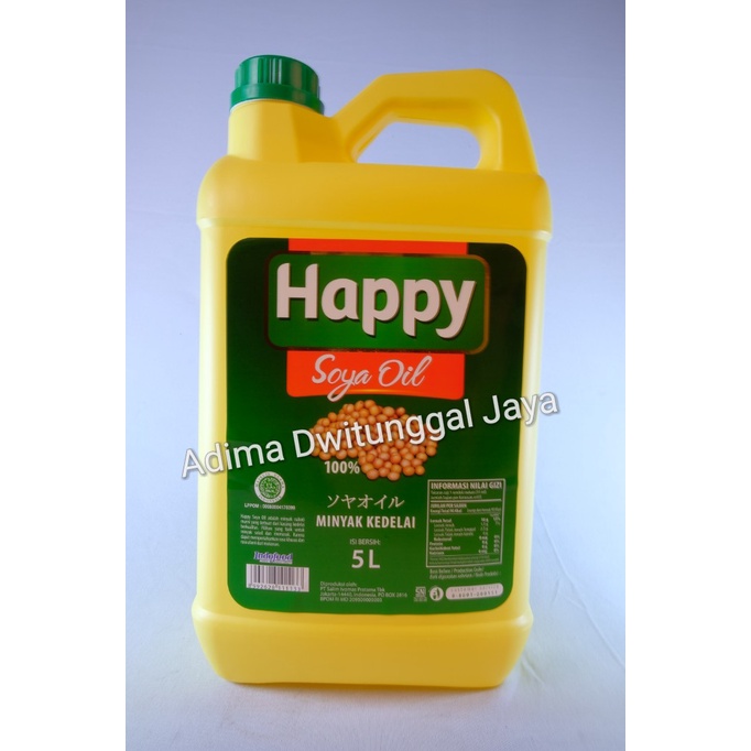 Happy Soya Oil / Minyak Kedelai 5 Liter