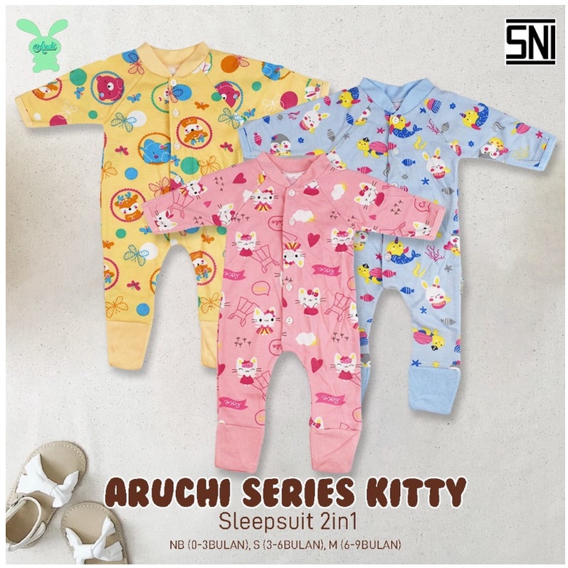 11.11 Sleepsuit MOTIF ARUCHI Baby Size NB S M CBKS