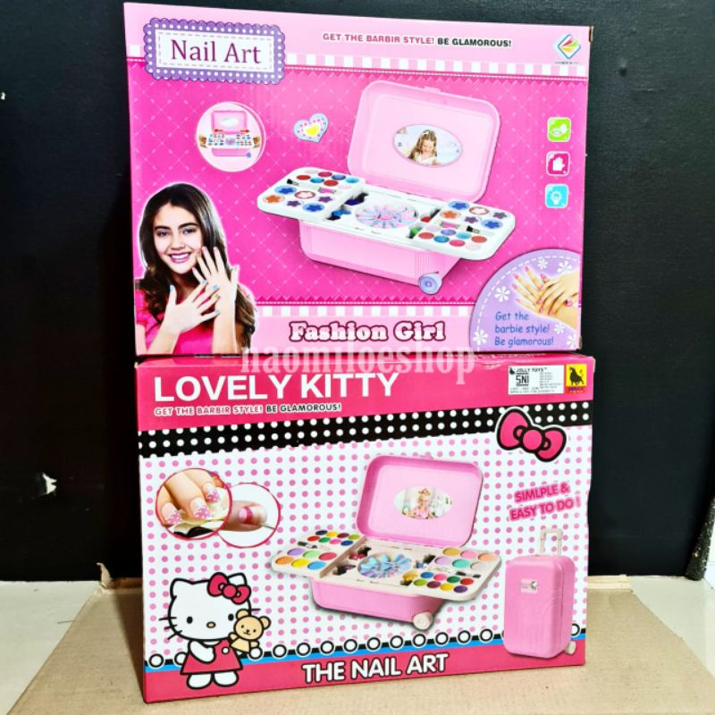 Mainan alat make up koper rias anak MAINAN ANAK PEREMPUAN & NAIL ART SET / MAINAN DANDAN-6