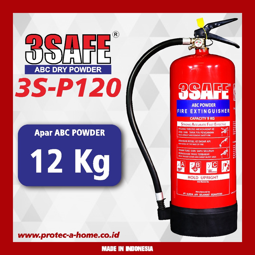 Jual 3SAFE - Apar 12KG ABC Powder - Fire Extinguisher ABC Powder - Alat ...