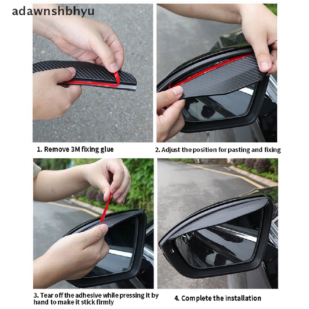 Adawnshbhyu Kaca Spion Mobil Universal Hujan Alis Spion Rainproof Blades Sticker
