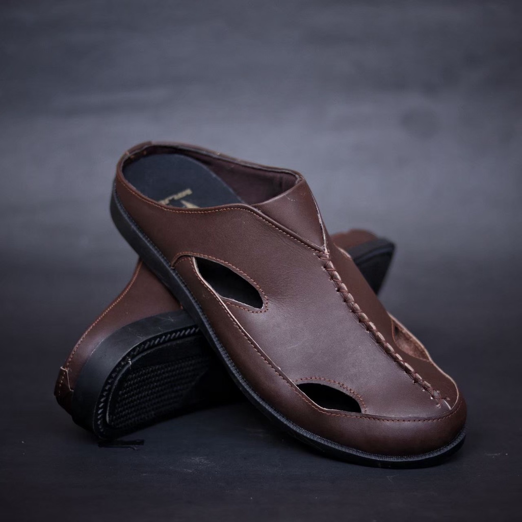 SEPATU sandal KULIT  Pria MR JOE bustong hiro WIRO ASLI ORIGINAL FHASION SANTAI RESMI KERJA KANTOR - SENDAL SLIP ON SELOP SLOP SLIDE SLIPER KULIT COWOK - SANDAL INDIAN PRIA