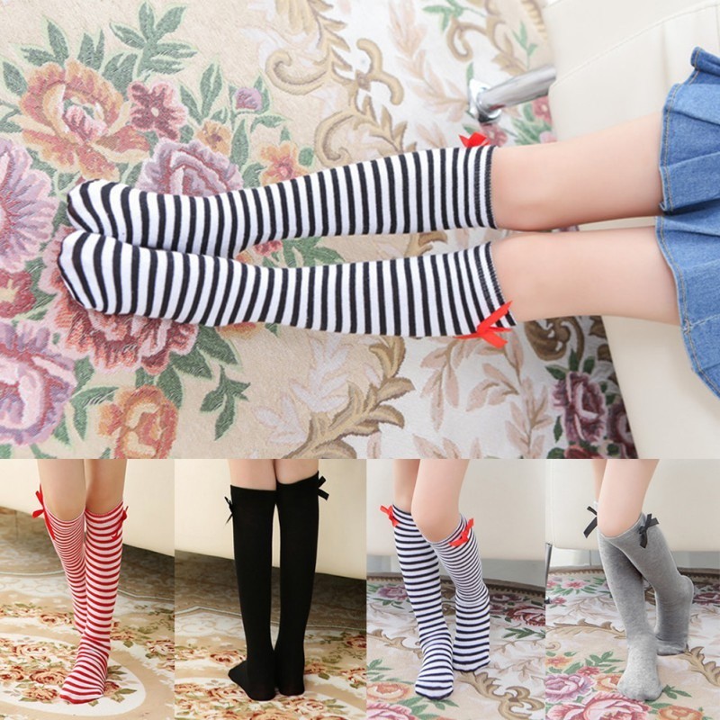  Bayar Di Tempat Kaos  Kaki dengan Bahan  Katun Motif  Garis  