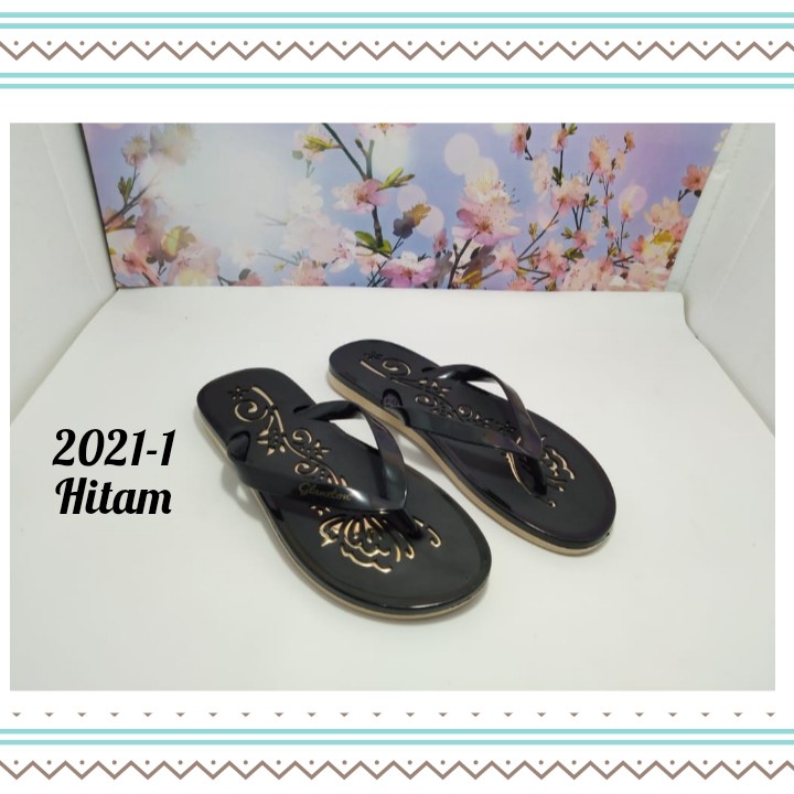 SANDAL WANITA IMPORT MODEL FLAT KASUAL NYAMAN DAN MODIS GLANZTON 2021-1 UK.37-41