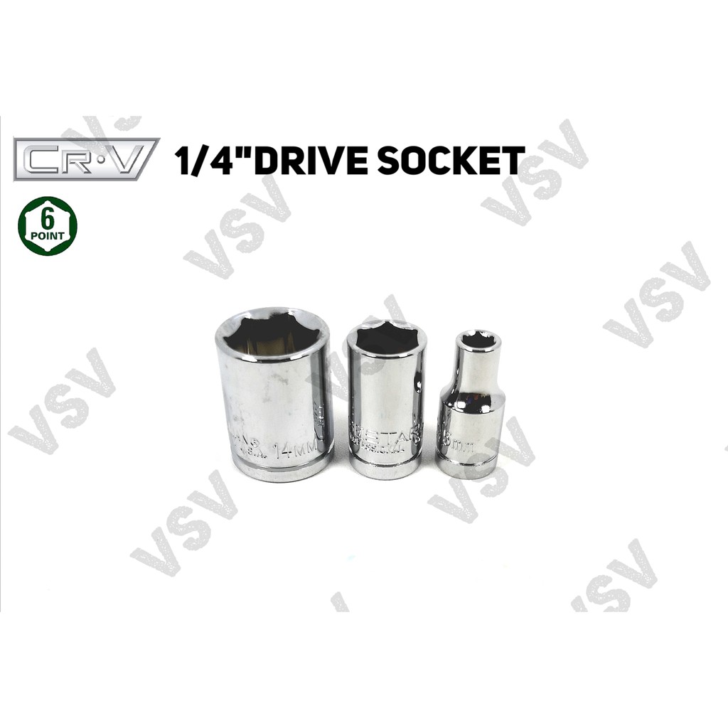 Gestar Kunci Sok 1/4&quot;DR 10mm 6PT Anak Sock 1/4&quot;Drive Socket 10mm 6 Point