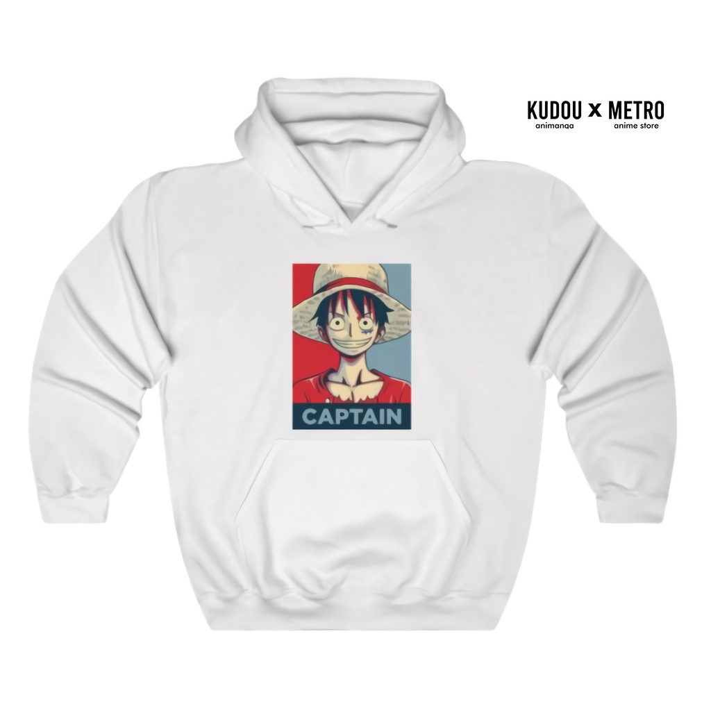 Hoodie Captain Luffy Anime Manga One Piece Premium Unisex