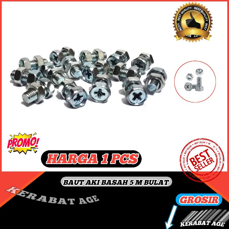 BAUT AKI BASAH M5 x 10 BULAT