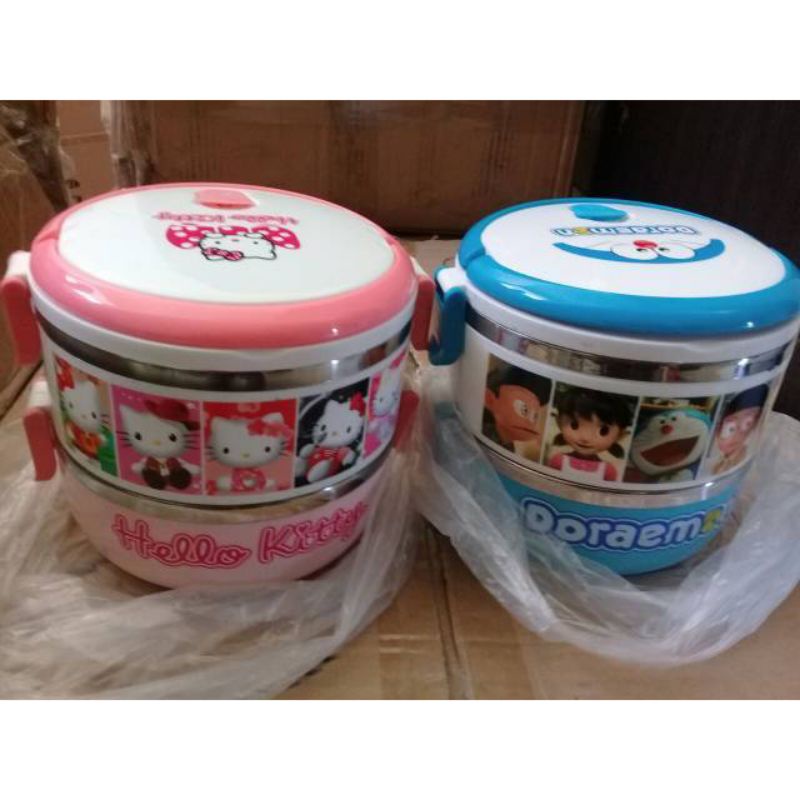 Rantang 2 Susun Karakter / Lunch Box / Bekal Set 2 Susun