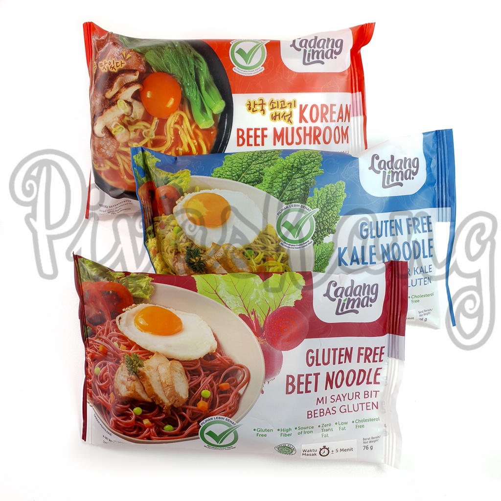 

Ladang Lima Mie Instan Korea Sehat Gluten Free Rasa Beef Mushroom