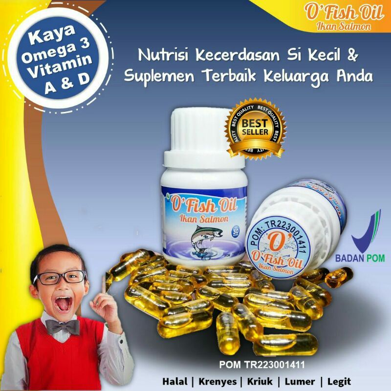 Minyak ikan Salmon O Fish Oil Penambah Nafsu Makan Anak