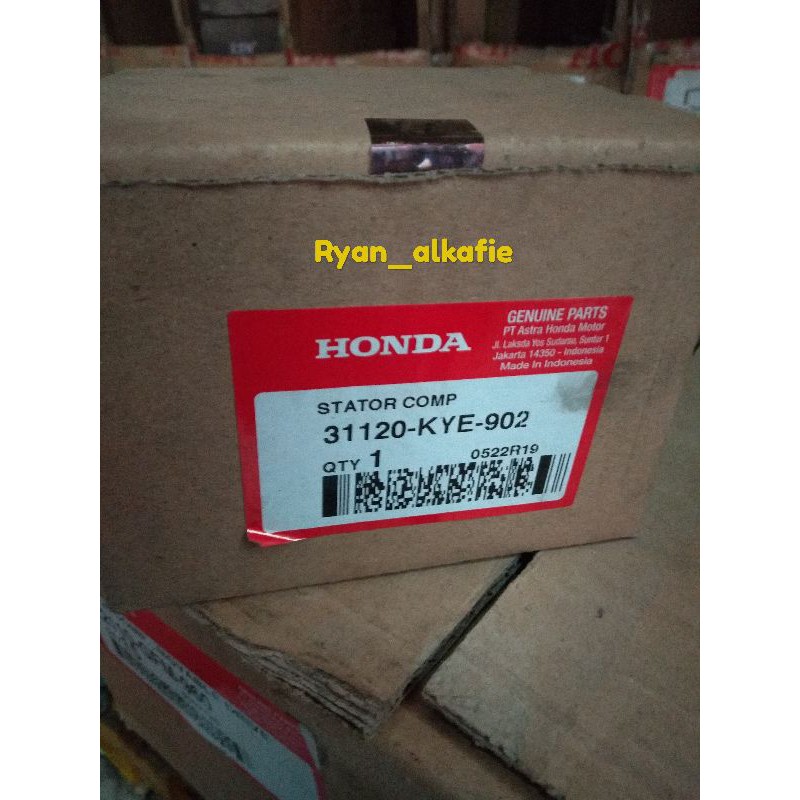 100% Original  Spull Assy,STATOR Set, spul komplit Honda Megapro new mono/new Mega pro monoshock