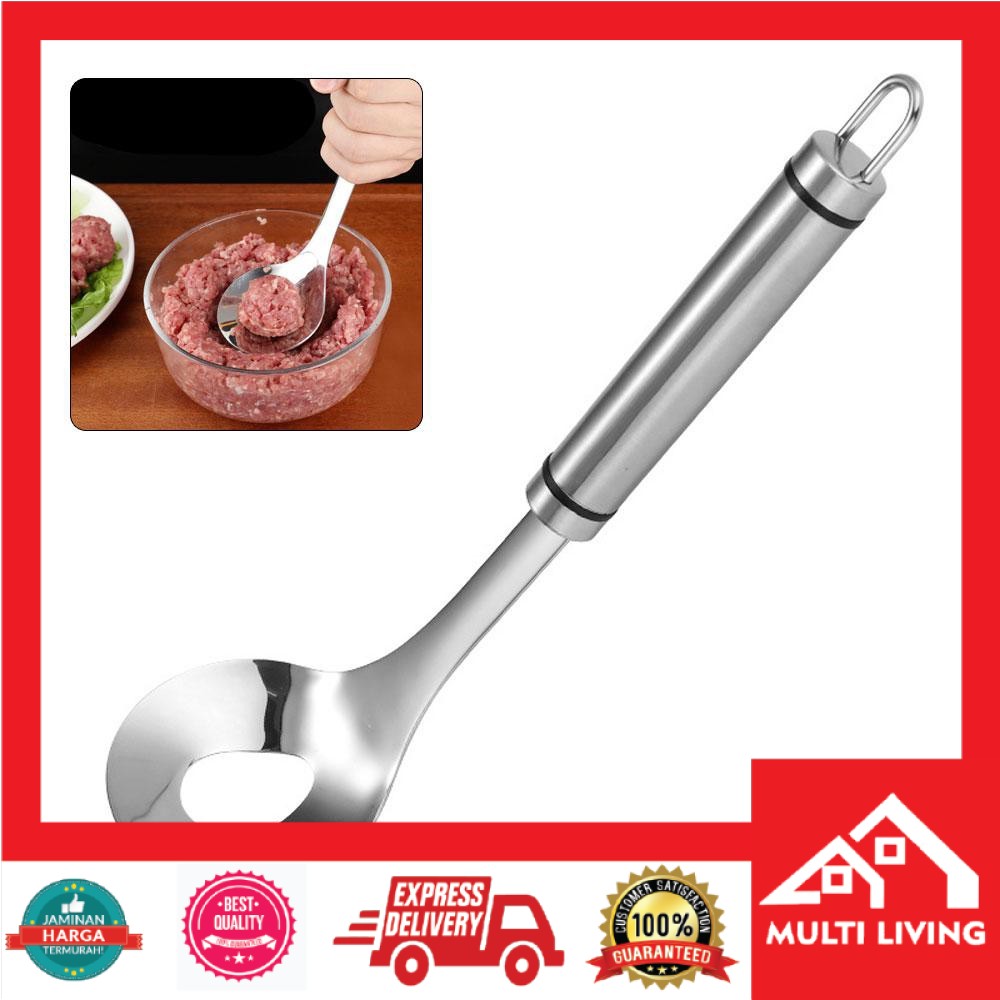 CETAKAN BASO Sendok Bakso meatball maker stainless steel Anti lengket