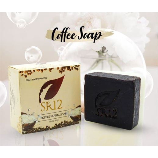 Sabun Kopi SR12 - Sabun Batang Muka Badan Coffe Herbal Soap SR 12- Memudarkan Flek Hitam Original 100% Official Agen Resmi