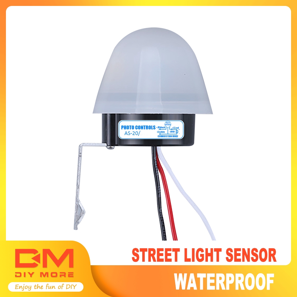 AC DC 12V / AC 110V 220V Saklar On Off Sensor Lampu Jalan Tahan 