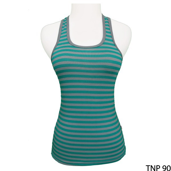 Pakaian Tank Top Sexy Spandek Hijau-Abu – TNP 90