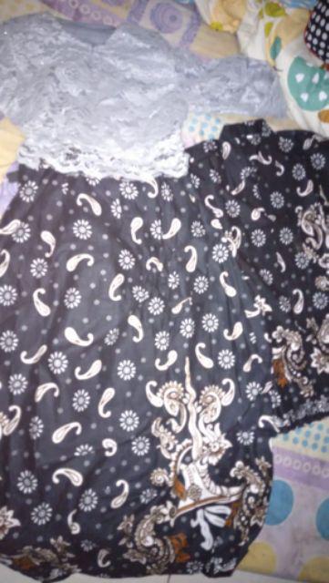 Zola_batik Couple Gamis Brokat 2526 - Kubah