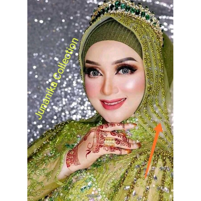 Slayer Mutiara/ Slayer Akad/ Hijab Pengantin/ Jilbab Pengantin