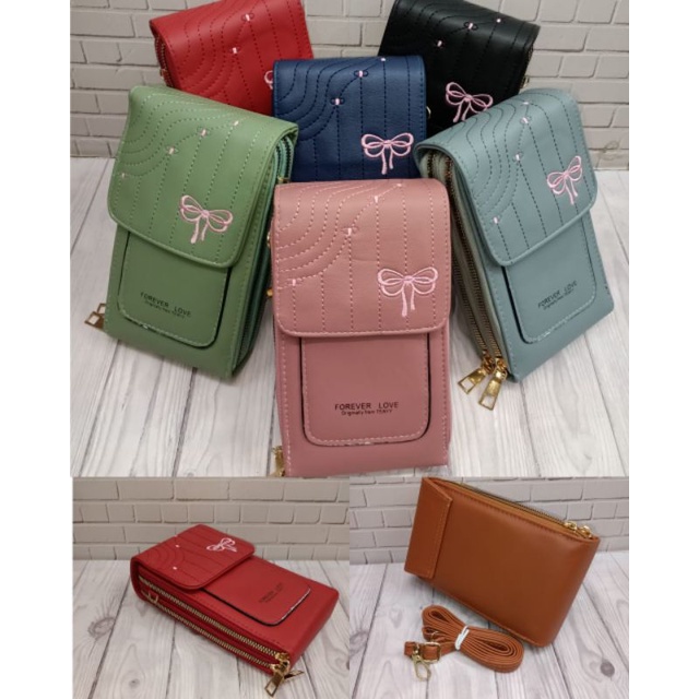 TERBARU TAS HP FOREVER LOVE SLINGBAG HP RESLETING 2 DENGAN MODEL TUTUP