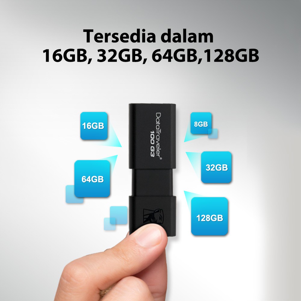 Kingston DataTraveler 100 G3 dt100g3 USB 3.0 Flash Drive (16GB / 32GB / 64GB / 128GB)