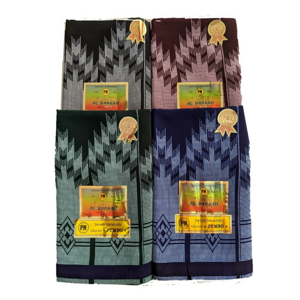 SARUNG PRIA DEWASA BAHAN KATUN BSY PM PULAU MAS MERK AL BARKAH SAMARINDA JUMBO 115 CM X 120 CM