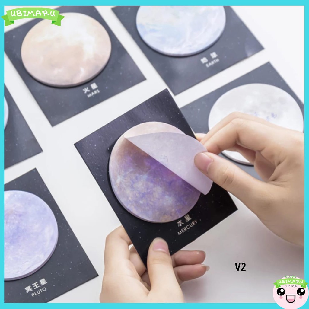 [UBIMARU]  PLANET GALAXY UNIVERSES  STICKY NOTE  MEMO PADS-3