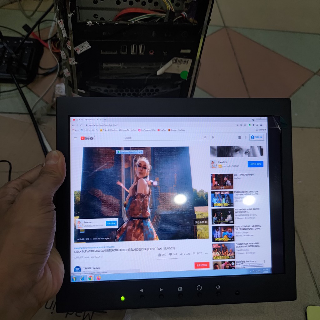 Monitor LCD TFT Kotak Kecil Small 10 inchi VGA HDMI USB BNC G097