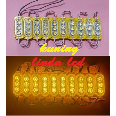 LAMPU LED STRIP MODUL 3MATA SMD 6023 2835 12VOLT dan 24VOLT ULTRASONIC  VARIASI MOBIL MOTOR ETALASE