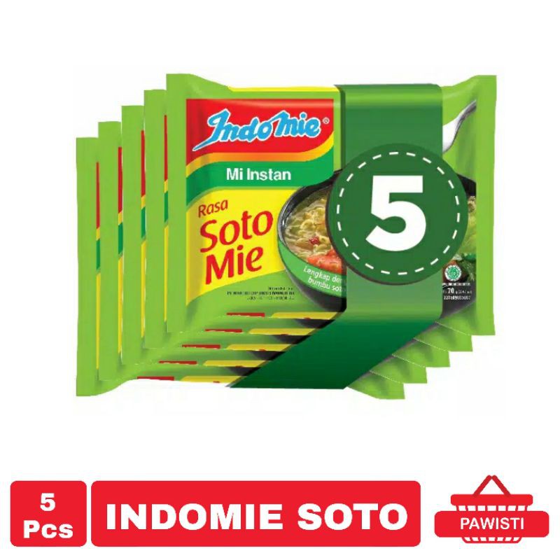 

5 PCS - MIE INSTAN INDOMIE KUAH SOTO MIE