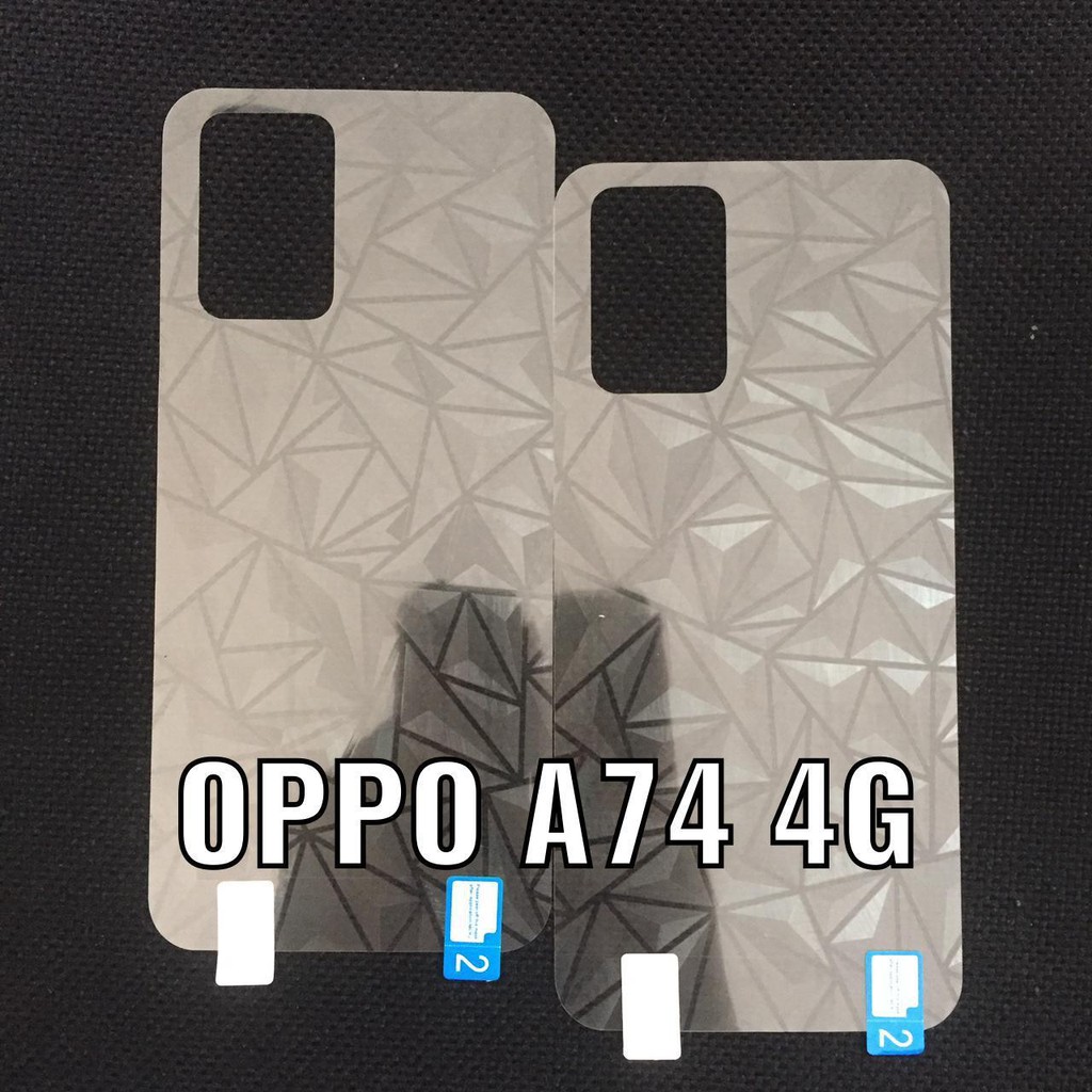 OPPO A78 5G A1K A16e A16K A96 A55 A76 A95 A74 4G A74 5G ANTI GORES BELAKANG SKIN DIAMOND, GARSKIN MOTIF 3D SPIRAL DIAMOND ANTI JAMUR PELINDUNG BELAKANG FULL COVER ANTI JAMURAN