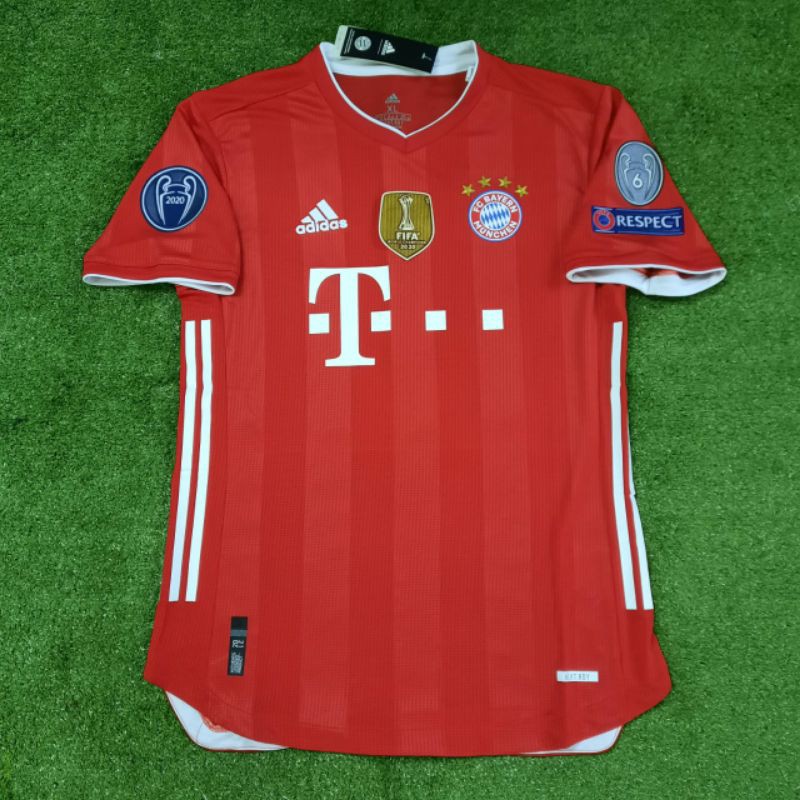 Jersey Bola Bayern Munchen Home 2020 2021 PLAYER ISSUE + FULL PATCH UCL + CWC 2020