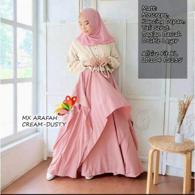 MAXI ARAFAH CREAM 4 warna