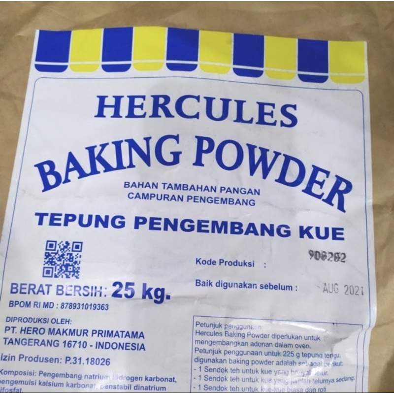 

Hercules Baking Powder Double Acting (Kemasan 100g)