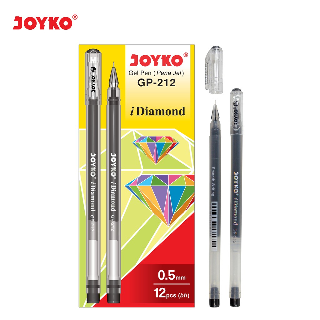 

Gel Pen Pulpen Pena Joyko GP-212 iDiamond 0.5 mm 1 Box 12 Pcs